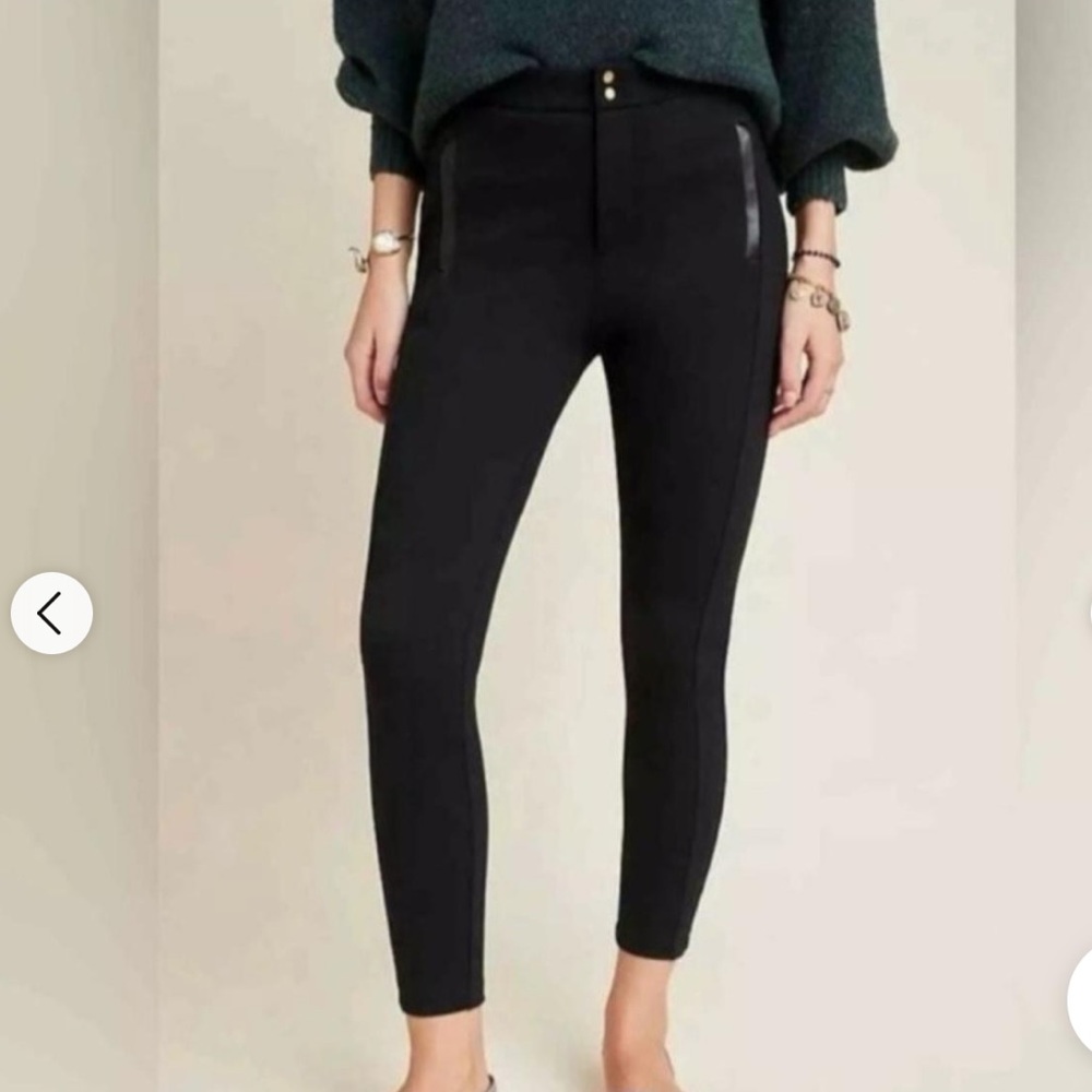 The essential slim by Anthropologie slim trousers black size 0